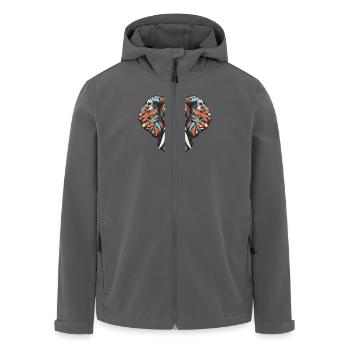 Elefant Porträt - Recycelte Männer Softshell-Jacke von Stanley/Stella - Anthrazit - Vorne - AI Model Male 185 light (185cm)