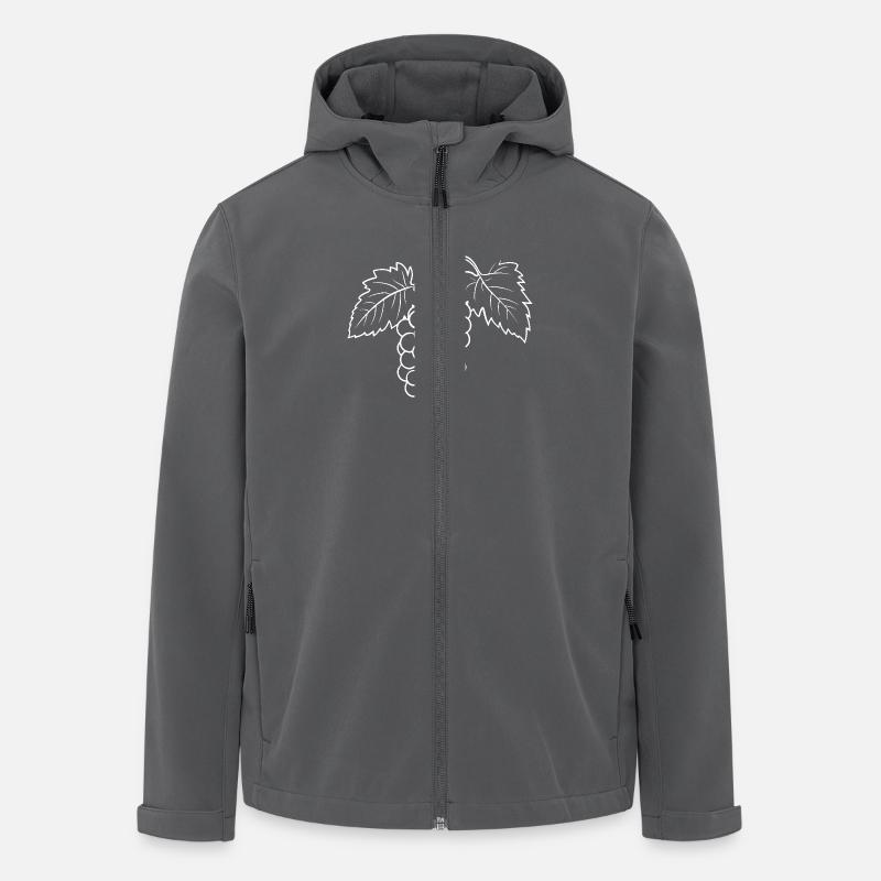 Symbole du raisin - Veste softshell homme en polyester recyclé Stanley/Stella - charbon