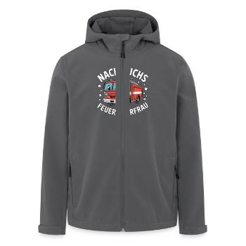 Lustige Nachwuchs Feuerwehrfrau Mädchen - Recycelte Männer Softshell-Jacke von Stanley/Stella - Anthrazit - Vorne - AI Model Male 185 light (185cm)