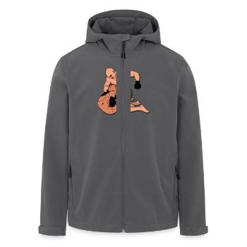 Ground and Pound Motiv Comicstyle - Recycelte Männer Softshell-Jacke von Stanley/Stella - Anthrazit - Vorne - AI Model Male 185 light (185cm)