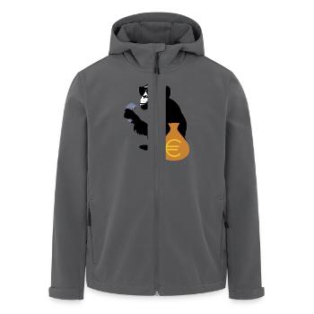euro monkey - Recycelte Männer Softshell-Jacke von Stanley/Stella - Anthrazit - Vorne - AI Model Male 185 light (185cm)
