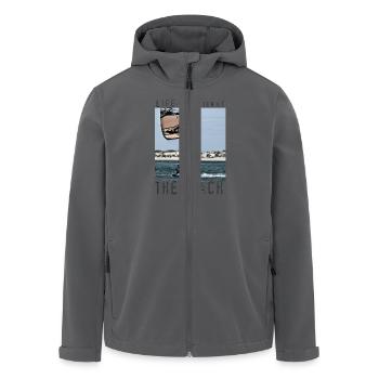 Beach4 - Recycelte Männer Softshell-Jacke von Stanley/Stella - Anthrazit - Vorne - AI Model Male 185 light (185cm)