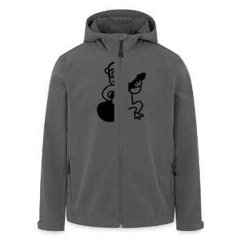 Affe spielt Gitarre - Line - Recycelte Männer Softshell-Jacke von Stanley/Stella - Anthrazit - Vorne - AI Model Male 185 light (185cm)