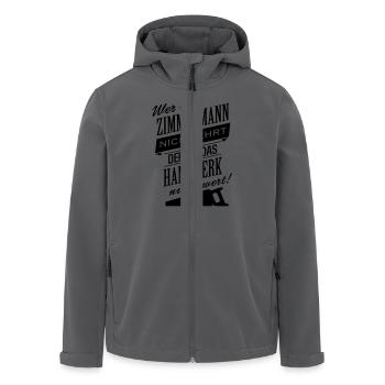 Wer den Zimmermann nicht - Recycelte Männer Softshell-Jacke von Stanley/Stella - Anthrazit - Vorne - AI Model Male 185 light (185cm)