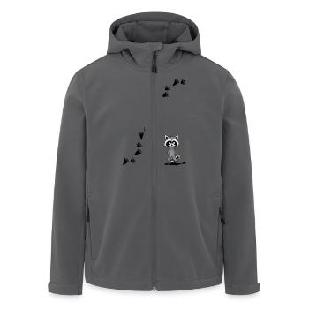 Waschbär mit Spuren - Recycelte Männer Softshell-Jacke von Stanley/Stella - Anthrazit - Vorne - AI Model Male 185 light (185cm)