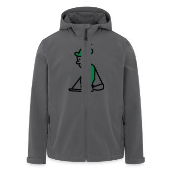 Jäger - Recycelte Männer Softshell-Jacke von Stanley/Stella - Anthrazit - Vorne - AI Model Male 185 light (185cm)