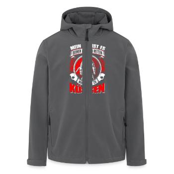 Arsch retten - Recycelte Männer Softshell-Jacke von Stanley/Stella - Anthrazit - Vorne - AI Model Male 185 light (185cm)
