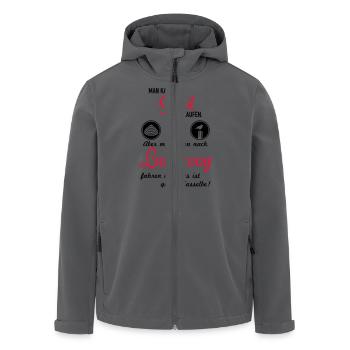 Glück Langeoog - Recycelte Männer Softshell-Jacke von Stanley/Stella - Anthrazit - Vorne - AI Model Male 185 light (185cm)