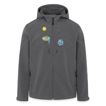 kubischer Raum - Recycelte Männer Softshell-Jacke von Stanley/Stella - Anthrazit - Vorne - AI Model Male 185 light (185cm)