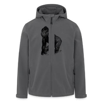 Affen Collection - Recycelte Männer Softshell-Jacke von Stanley/Stella - Anthrazit - Vorne - AI Model Male 185 light (185cm)