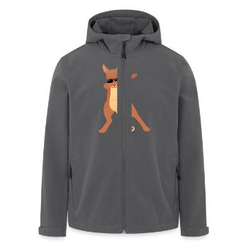 Dabbing Kangaroo With Sunglasses - Cool Gift - Recycelte Männer Softshell-Jacke von Stanley/Stella - Anthrazit - Vorne - AI Model Male 185 light (185cm)