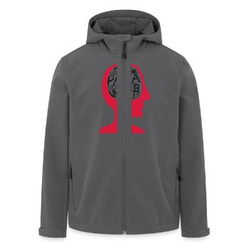 Finger weg von meiner Paranoia - Recycelte Männer Softshell-Jacke von Stanley/Stella - Anthrazit - Vorne - AI Model Male 185 light (185cm)