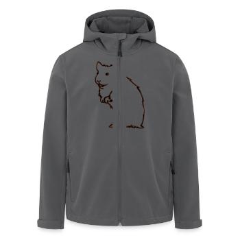 Hamster - Recycelte Männer Softshell-Jacke von Stanley/Stella - Anthrazit - Vorne - AI Model Male 185 light (185cm)