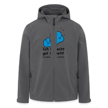 Ich bin gut im Bett! - Recycelte Männer Softshell-Jacke von Stanley/Stella - Anthrazit - Vorne - AI Model Male 185 light (185cm)