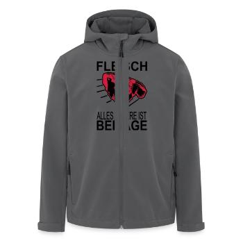 fleisch alles andere ist beilage - Recycelte Männer Softshell-Jacke von Stanley/Stella - Anthrazit - Vorne - AI Model Male 185 light (185cm)
