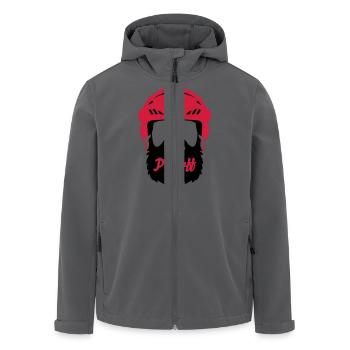 Eishockey Playoff Bart - Hockey Beard Helmet 2 - Recycelte Männer Softshell-Jacke von Stanley/Stella - Anthrazit - Vorne - AI Model Male 185 light (185cm)
