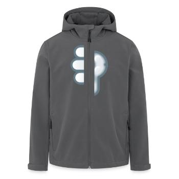 Smiley Hand Signal Down - Recycelte Männer Softshell-Jacke von Stanley/Stella - Anthrazit - Vorne - AI Model Male 185 light (185cm)