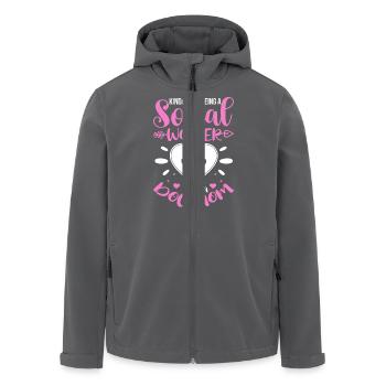 Kinda Busy Being a Social Worker and Dog Mom - Recycelte Männer Softshell-Jacke von Stanley/Stella - Anthrazit - Vorne - AI Model Male 185 light (185cm)
