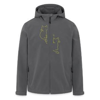 Katzen Kätzchen Katze Katzeneltern Hauskatze 80er - Recycelte Männer Softshell-Jacke von Stanley/Stella - Anthrazit - Vorne - AI Model Male 185 light (185cm)