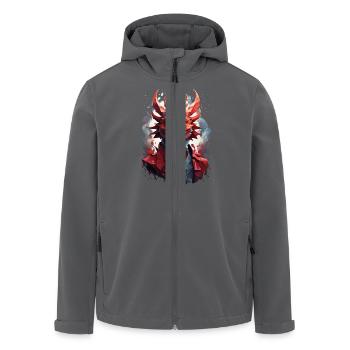Drache - Recycelte Männer Softshell-Jacke von Stanley/Stella - Anthrazit - Vorne - AI Model Male 185 light (185cm)