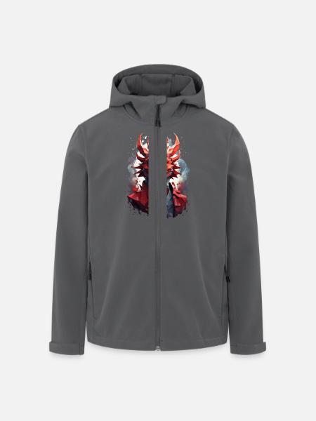 Drache - Recycelte Männer Softshell-Jacke von Stanley/Stella - Anthrazit