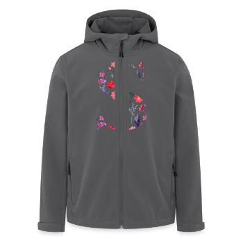 Personalisierte Blumenbuchstaben - Geschenkidee - Recycelte Männer Softshell-Jacke von Stanley/Stella - Anthrazit - Vorne - AI Model Male 185 light (185cm)