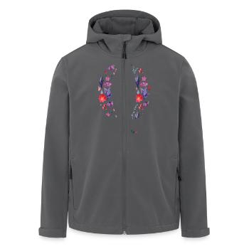 Personalisierter floraler Q-Brief - Geschenkidee - Recycelte Männer Softshell-Jacke von Stanley/Stella - Anthrazit - Vorne - AI Model Male 185 light (185cm)