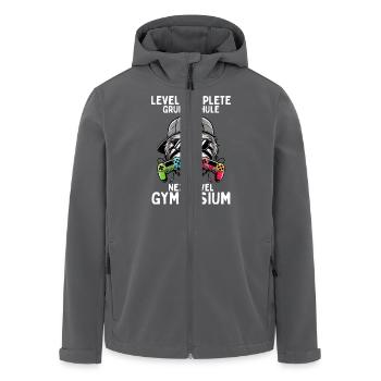 Level Complete Next Level Gymnasium Faultier - Recycelte Männer Softshell-Jacke von Stanley/Stella - Anthrazit - Vorne - AI Model Male 185 light (185cm)