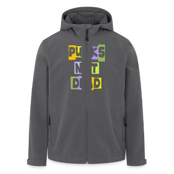 Punk Never Dies Punkrock Punker Musik Retro Punks - Recycelte Männer Softshell-Jacke von Stanley/Stella - Anthrazit - Vorne - AI Model Male 185 light (185cm)