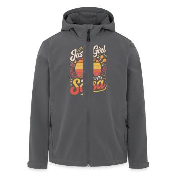 Just a girl who loves salsa - Recycelte Männer Softshell-Jacke von Stanley/Stella - Anthrazit - Vorne - AI Model Male 185 light (185cm)