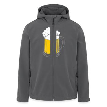 Bier - Recycelte Männer Softshell-Jacke von Stanley/Stella - Anthrazit - Vorne - AI Model Male 185 light (185cm)
