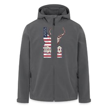 Idaho Vereinigte Staaten Vintage USA Souvenir - Recycelte Männer Softshell-Jacke von Stanley/Stella - Anthrazit - Vorne - AI Model Male 185 light (185cm)