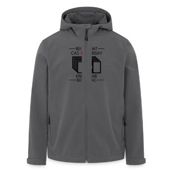 cas(h)ual friday Tassen & Zubehör - Recycelte Männer Softshell-Jacke von Stanley/Stella - Anthrazit - Vorne - AI Model Male 185 light (185cm)