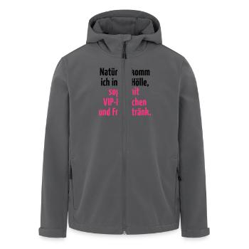 Natürlich komm ich in die Hölle Prinzessin Fee VIP - Recycelte Männer Softshell-Jacke von Stanley/Stella - Anthrazit - Vorne - AI Model Male 185 light (185cm)