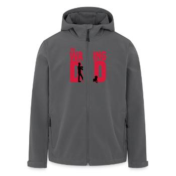the walking dad - Der laufende Papa-Lustig -Zombie - Recycelte Männer Softshell-Jacke von Stanley/Stella - Anthrazit - Vorne - AI Model Male 185 light (185cm)