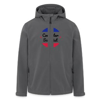 Computer / Informatiker / Aussenseiter / Ingenieur - Recycelte Männer Softshell-Jacke von Stanley/Stella - Anthrazit - Vorne - AI Model Male 185 light (185cm)