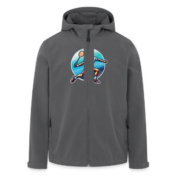 Badminton - Recycelte Männer Softshell-Jacke von Stanley/Stella - Anthrazit - Vorne - AI Model Male 185 light (185cm)