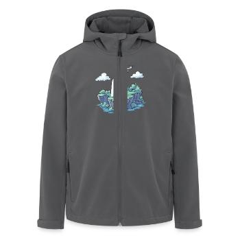 Geist Drohne Halloween - Recycelte Männer Softshell-Jacke von Stanley/Stella - Anthrazit - Vorne - AI Model Male 185 light (185cm)