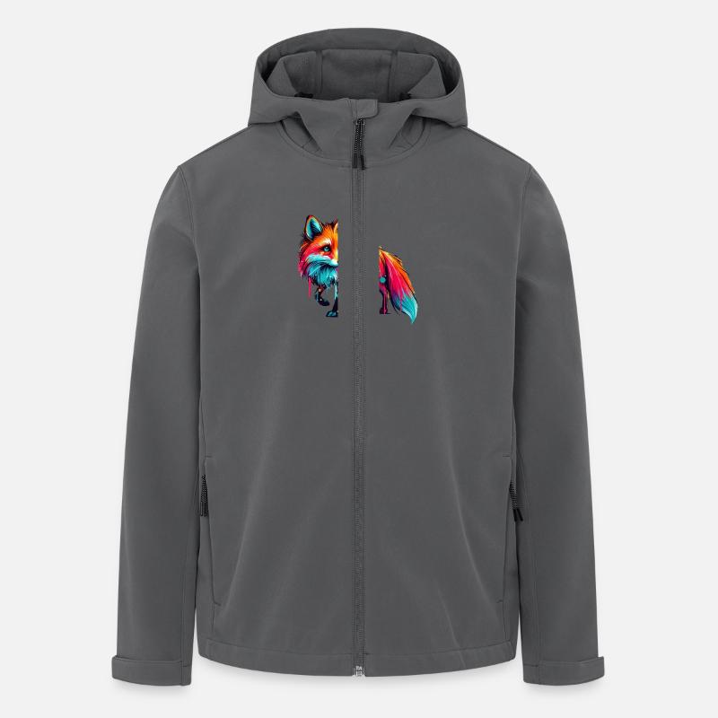 fuchs paint - Recycelte Männer Softshell-Jacke von Stanley/Stella - Anthrazit