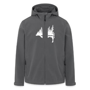 Save the Planet - Vegan Umweltschutz Kuhwald - Recycelte Männer Softshell-Jacke von Stanley/Stella - Anthrazit - Vorne - AI Model Male 185 light (185cm)