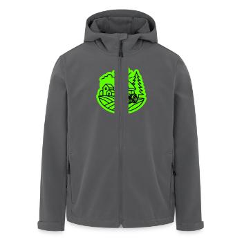 Bauernhof Landwirtschaft - Recycelte Männer Softshell-Jacke von Stanley/Stella - Anthrazit - Vorne - AI Model Male 185 light (185cm)