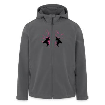 paintball_crossed_guns_splash - Recycelte Männer Softshell-Jacke von Stanley/Stella - Anthrazit - Vorne - AI Model Male 185 light (185cm)