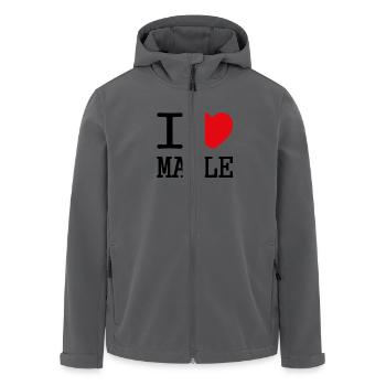 I love Malle - Recycelte Männer Softshell-Jacke von Stanley/Stella - Anthrazit - Vorne - AI Model Male 185 light (185cm)
