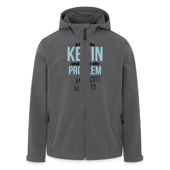 Kevin + Problem - Recycelte Männer Softshell-Jacke von Stanley/Stella - Anthrazit - Vorne - AI Model Male 185 light (185cm)