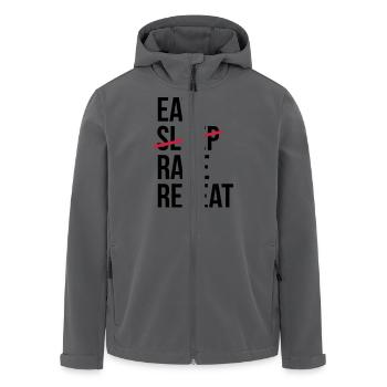 Eat Rave Repeat - Recycelte Männer Softshell-Jacke von Stanley/Stella - Anthrazit - Vorne - AI Model Male 185 light (185cm)