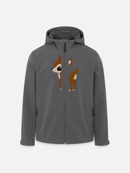 Rehkitz - Recycelte Männer Softshell-Jacke von Stanley/Stella - Anthrazit