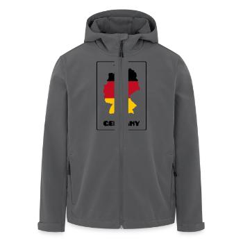 Deutschland - Recycelte Männer Softshell-Jacke von Stanley/Stella - Anthrazit - Vorne - AI Model Male 185 light (185cm)