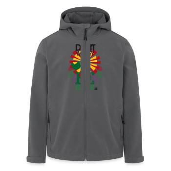 hippie - Recycelte Männer Softshell-Jacke von Stanley/Stella - Anthrazit - Vorne - AI Model Male 185 light (185cm)