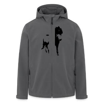 Islandpferd - Recycelte Männer Softshell-Jacke von Stanley/Stella - Anthrazit - Vorne - AI Model Male 185 light (185cm)
