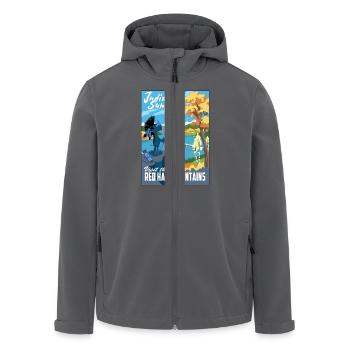 Indian Summer - Recycelte Männer Softshell-Jacke von Stanley/Stella - Anthrazit - Vorne - AI Model Male 185 light (185cm)